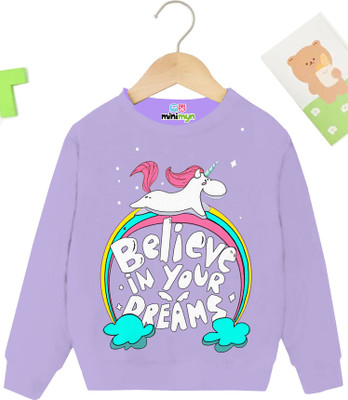 MINI MYN Full Sleeve Graphic Print Girls Sweatshirt
