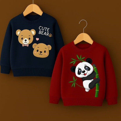 TWOLOVER Full Sleeve Printed Baby Boys & Baby Girls Sweatshirt