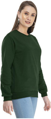 Indistar Full Sleeve Solid Women Sweatshirt