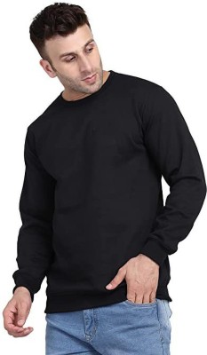 INKKR Full Sleeve Solid Men Sweatshirt