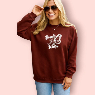 MAJESTIC FASHION Full Sleeve Printed Women Sweatshirt