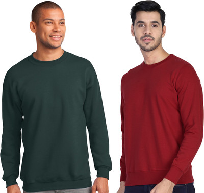 R Heaven Fashions Full Sleeve Solid Men Sweatshirt