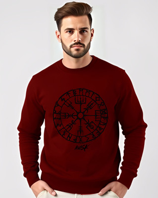 AOOSH Full Sleeve Printed Men Sweatshirt