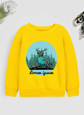 JONIMONI Full Sleeve Self Design Boys Reversible Sweatshirt