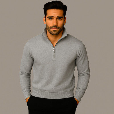 MACK JONNEY Full Sleeve Solid Men Sweatshirt