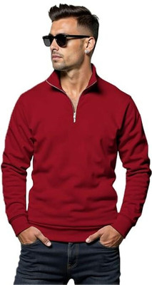 ADIXUS Full Sleeve Solid Men Sweatshirt