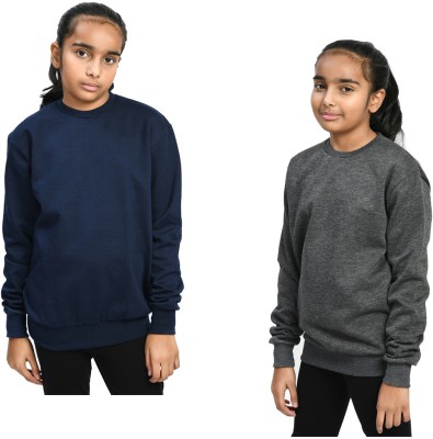 MTI FASHIONS Full Sleeve Solid Girls Sweatshirt