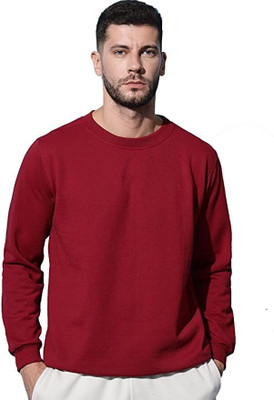 R Creation Full Sleeve Solid Men Sweatshirt