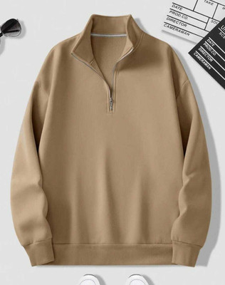 SHENTERPRISES Full Sleeve Solid Men Sweatshirt