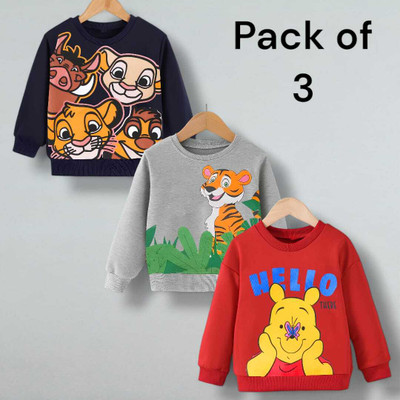 FASTCRY Full Sleeve Printed Baby Boys & Baby Girls Sweatshirt