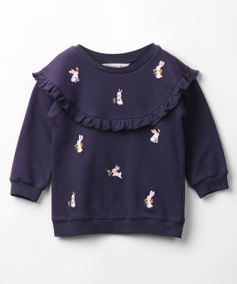 BEEBAY Full Sleeve Embroidered Baby Girls Sweatshirt