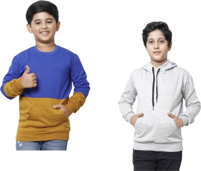 MTI FASHIONS Full Sleeve Solid Boys Sweatshirt