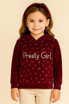RELANE Full Sleeve Self Design Girls Sweatshirt