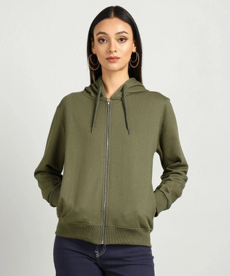 Alan Jones Full Sleeve Solid Women Sweatshirt