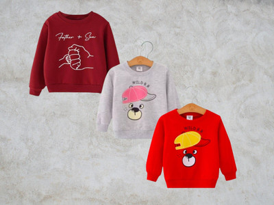 Msy Full Sleeve Printed Baby Boys & Baby Girls Sweatshirt