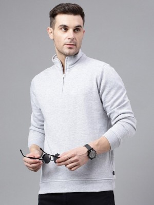 Hancock Full Sleeve Solid Men Sweatshirt