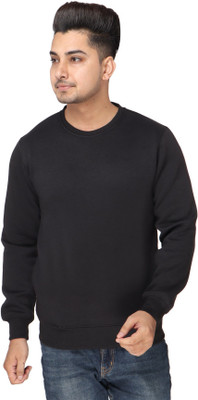 AZF Full Sleeve Solid Men Sweatshirt