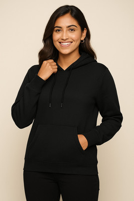Wellvery Full Sleeve Solid Women Sweatshirt