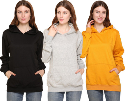 Weboasis Full Sleeve Solid Women Sweatshirt