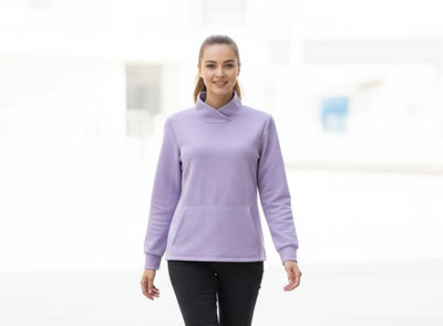StitchCraft Full Sleeve Self Design Women Sweatshirt
