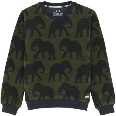 Status Quo Full Sleeve Self Design Boys Sweatshirt