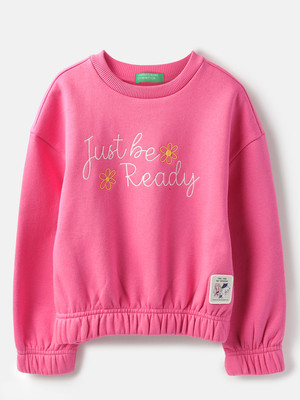 United Colors of Benetton Full Sleeve Printed Girls Sweatshirt