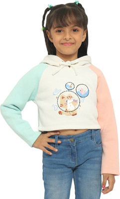NautiNati Full Sleeve Color Block Girls Sweatshirt