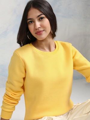 Tokyo Talkies Full Sleeve Solid Women Sweatshirt