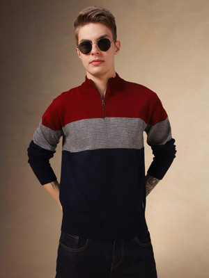 Dennis Lingo Full Sleeve Color Block Men Sweatshirt