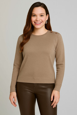 Wineberry Full Sleeve Self Design Women Sweatshirt