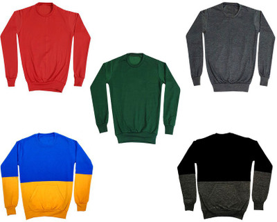 IndiWeaves Full Sleeve Color Block Boys Sweatshirt