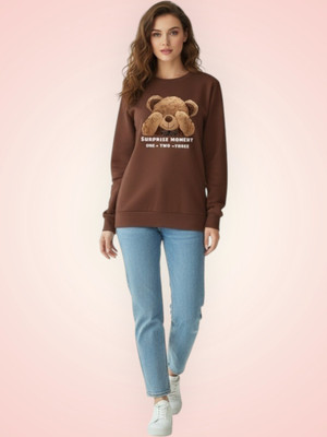Stylezone Full Sleeve Self Design Women Sweatshirt
