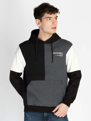 Status Quo Full Sleeve Self Design Men Sweatshirt