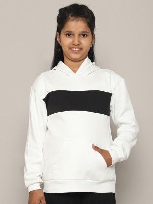 moonaah Full Sleeve Color Block Girls Sweatshirt