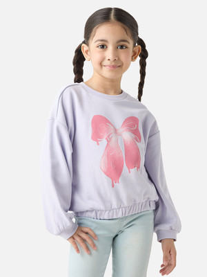 JUNIORS by Babyshop Full Sleeve Graphic Print Baby Girls Sweatshirt