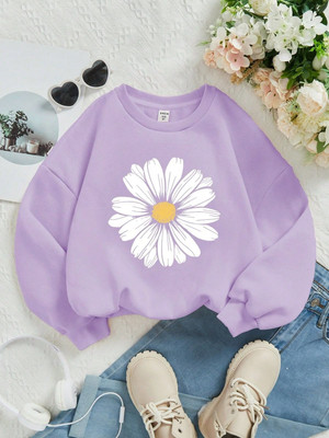 Sky Magic Full Sleeve Printed Women Sweatshirt