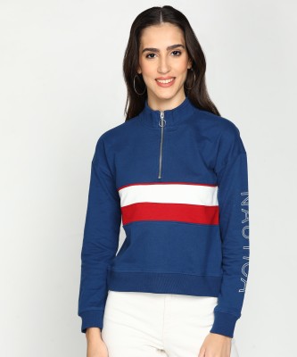 NAUTICA Full Sleeve Color Block Women Sweatshirt