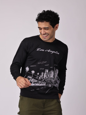 Yellow Tree Full Sleeve Printed Men Sweatshirt