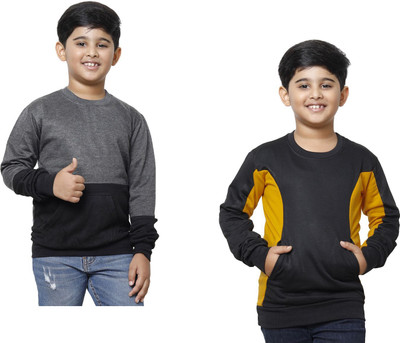 MT FASHION Full Sleeve Solid Boys Sweatshirt