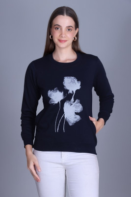 DG Divine GirL Full Sleeve Self Design Women Sweatshirt