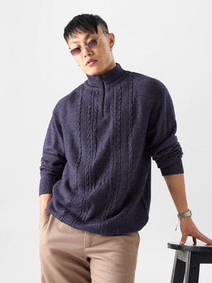 The Souled Store Full Sleeve Solid Men Sweatshirt
