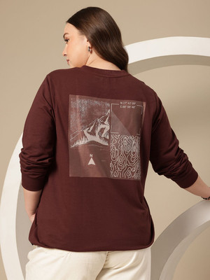 Sztori Full Sleeve Printed Women Sweatshirt