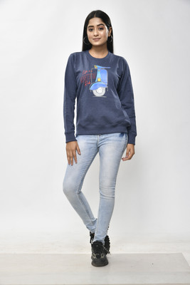 Alivee Full Sleeve Graphic Print Women Sweatshirt