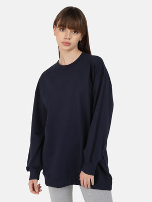 Bene Kleed Full Sleeve Solid Women Sweatshirt