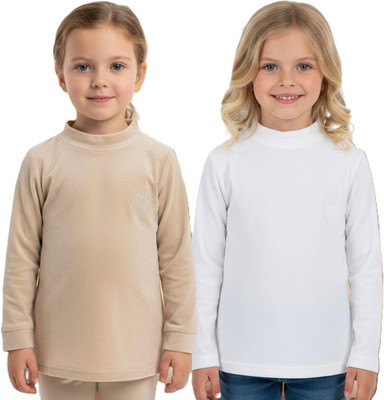 SAALVIA Full Sleeve Solid Girls Sweatshirt