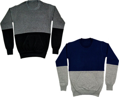 AE Trends Full Sleeve Solid Boys & Girls Sweatshirt