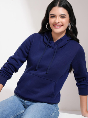 Stem Rope Full Sleeve Solid Women Sweatshirt