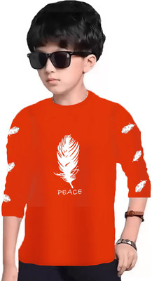 Peace Full Sleeve Printed Boys Sweatshirt