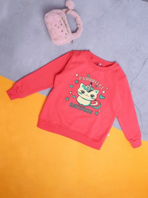 V-MART Full Sleeve Printed Girls Sweatshirt