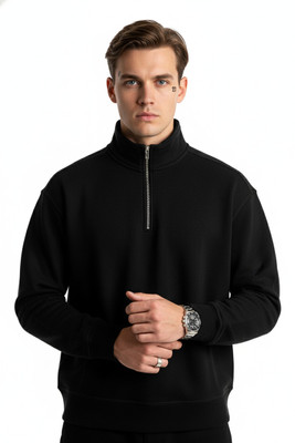 Oiin Fab Full Sleeve Solid Men Sweatshirt